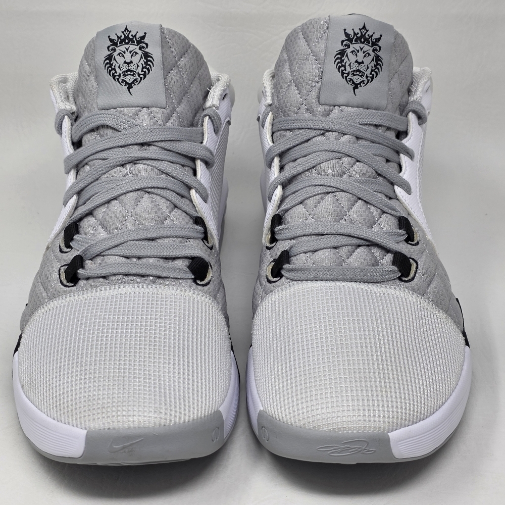 Nike LeBron James Witness VIII White Light Grey Black FB2239-100 Men's Size 10.5 - Picture 7 of 11